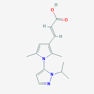 3-{2,5-dimethyl-1-[1-(propan-2-yl)-1H-pyrazol-5-yl]-1H-pyrrol-3-yl}prop-2-enoic acid