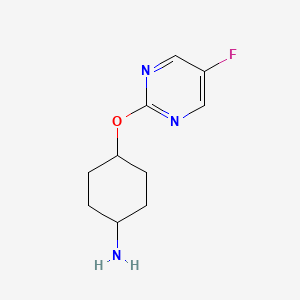 molecular formula C10H14FN3O B2580034 Trans-4-((5-fluoropyrimidin-2-yl)oxy)cyclohexanamine CAS No. 1374126-72-3