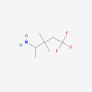 molecular formula C7H14F3N B2580038 5,5,5-Trifluoro-3,3-dimethylpentan-2-amine CAS No. 2248354-95-0