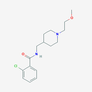 molecular formula C16H23ClN2O2 B2580042 2-氯-N-((1-(2-甲氧乙基)哌啶-4-基)甲基)苯甲酰胺 CAS No. 954077-48-6