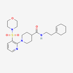 molecular formula C23H34N4O4S B2580043 N-(3-chloro-4-methoxyphenyl)-1-(3-cyano-6-methylquinolin-4-yl)piperidine-4-carboxamide CAS No. 1189431-68-2