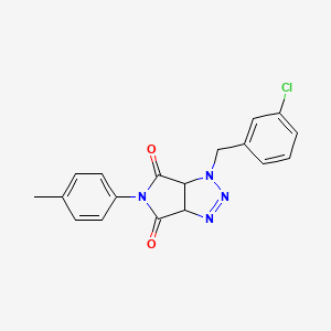 molecular formula C18H15ClN4O2 B2580046 1-(3-chlorobenzyl)-5-(4-methylphenyl)-3a,6a-dihydropyrrolo[3,4-d][1,2,3]triazole-4,6(1H,5H)-dione CAS No. 1008089-40-4
