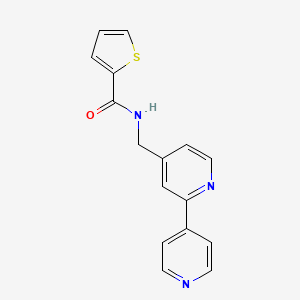 molecular formula C16H13N3OS B2580049 N-([2,4'-bipyridin]-4-ylmethyl)thiophene-2-carboxamide CAS No. 2034394-23-3