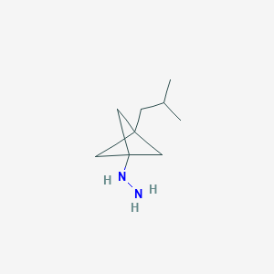 molecular formula C9H18N2 B2580051 [3-(2-Methylpropyl)-1-bicyclo[1.1.1]pentanyl]hydrazine CAS No. 2287315-78-8