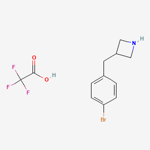 3-[(4-Bromophenyl)methyl]azetidine, trifluoroacetic acid