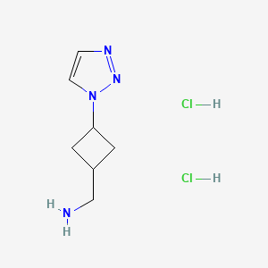 molecular formula C7H14Cl2N4 B2580054 [3-(三唑-1-基)环丁基]甲胺；二盐酸盐 CAS No. 2402831-22-3