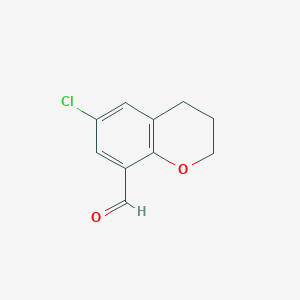 6-chloro-3,4-dihydro-2H-1-benzopyran-8-carbaldehyde