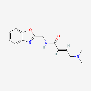 molecular formula C14H17N3O2 B2580060 (E)-N-(1,3-Benzoxazol-2-ylmethyl)-4-(dimethylamino)but-2-enamide CAS No. 2411326-21-9