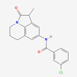 3-chloro-N-(1-methyl-2-oxo-2,4,5,6-tetrahydro-1H-pyrrolo[3,2,1-ij]quinolin-8-yl)benzamide