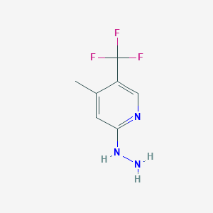 molecular formula C7H8F3N3 B2580065 (4-甲基-5-三氟甲基-吡啶-2-基)-肼 CAS No. 1246471-19-1