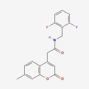 molecular formula C19H15F2NO3 B2580067 N-(2,6-difluorobenzyl)-2-(7-methyl-2-oxo-2H-chromen-4-yl)acetamide CAS No. 919760-72-8