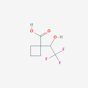 molecular formula C7H9F3O3 B2580069 1-(2,2,2-Trifluoro-1-hydroxyethyl)cyclobutane-1-carboxylic acid CAS No. 2352726-71-5