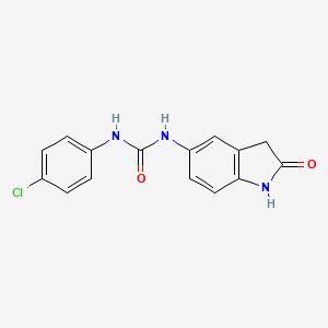 molecular formula C15H12ClN3O2 B2580072 1-(4-氯苯基)-3-(2-氧代吲哚啉-5-基)脲 CAS No. 1171584-41-0
