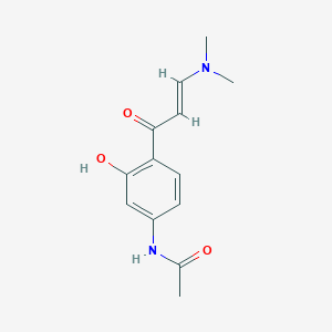 molecular formula C13H16N2O3 B2580082 N-{4-[(2E)-3-(二甲氨基)丙-2-烯酰]-3-羟基苯基}乙酰胺 CAS No. 1043390-24-4