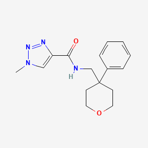 molecular formula C16H20N4O2 B2580085 1-methyl-N-((4-phenyltetrahydro-2H-pyran-4-yl)methyl)-1H-1,2,3-triazole-4-carboxamide CAS No. 1798027-47-0