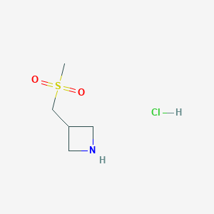molecular formula C5H12ClNO2S B2580086 3-(Methanesulfonylmethyl)azetidine hydrochloride CAS No. 1820683-31-5