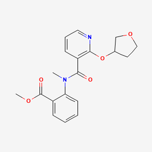 molecular formula C19H20N2O5 B2580088 methyl 2-(N-methyl-2-((tetrahydrofuran-3-yl)oxy)nicotinamido)benzoate CAS No. 2034271-78-6
