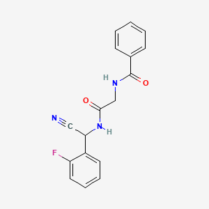 N-[2-[[Cyano-(2-fluorophenyl)methyl]amino]-2-oxoethyl]benzamide