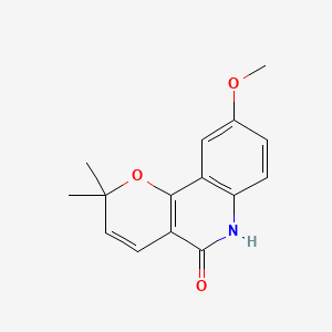 molecular formula C15H15NO3 B2580101 9-methoxy-2,2-dimethyl-6H-pyrano[3,2-c]quinolin-5-one CAS No. 52617-31-9