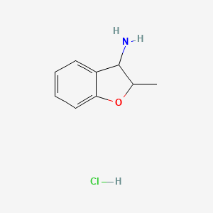 molecular formula C9H12ClNO B2580106 2-Methyl-2,3-dihydro-1-benzofuran-3-amine hydrochloride CAS No. 1803594-11-7
