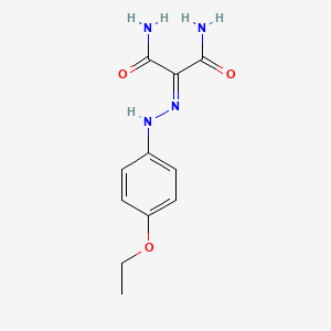 molecular formula C11H14N4O3 B2580110 2-[2-(4-Ethoxyphenyl)hydrazinylidene]propanediamide CAS No. 896061-94-2