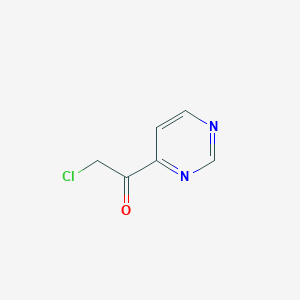 molecular formula C6H5ClN2O B2580113 2-Chloro-1-pyrimidin-4-ylethanone CAS No. 1260788-55-3
