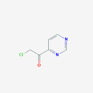 molecular formula C6H5ClN2O B2580113 2-CHLORO-1-(PYRIMIDIN-4-YL)ETHANONE CAS No. 1260788-55-3