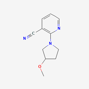 molecular formula C11H13N3O B2580122 2-(3-Methoxypyrrolidin-1-yl)pyridine-3-carbonitrile CAS No. 1871921-02-6