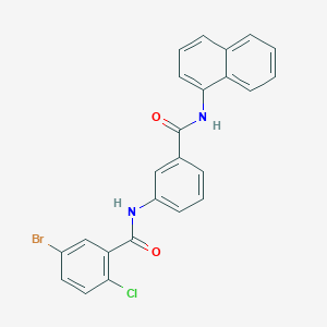 molecular formula C24H16BrClN2O2 B2580129 5-bromo-2-chloro-N-(3-(naphthalen-1-ylcarbamoyl)phenyl)benzamide CAS No. 312616-69-6