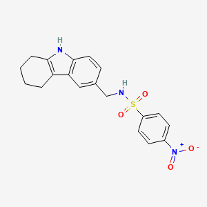 4-nitro-N-((2,3,4,9-tetrahydro-1H-carbazol-6-yl)methyl)benzenesulfonamide