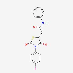 2-[3-(4-fluorophenyl)-2,4-dioxo-1,3-thiazolidin-5-yl]-N-phenylacetamide
