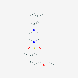 molecular formula C22H30N2O3S B2580144 1-(3,4-Dimethylphenyl)-4-(5-ethoxy-2,4-dimethylbenzenesulfonyl)piperazine CAS No. 691381-22-3