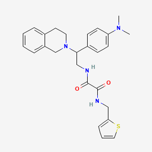 molecular formula C26H30N4O2S B2580146 N1-(2-(3,4-二氢异喹啉-2(1H)-基)-2-(4-(二甲氨基)苯基)乙基)-N2-(噻吩-2-基甲基)草酰胺 CAS No. 941914-43-8