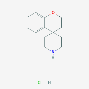 molecular formula C13H18ClNO B2580147 螺[2,3-二氢色烯-4,4'-哌啶]；盐酸盐 CAS No. 2413868-98-9