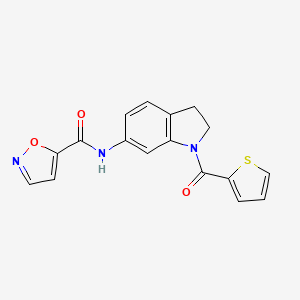 N-(1-(thiophene-2-carbonyl)indolin-6-yl)isoxazole-5-carboxamide