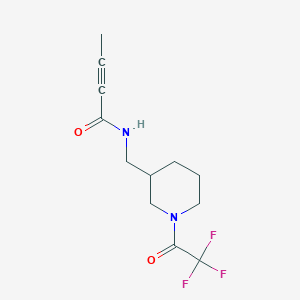 N-[[1-(2,2,2-Trifluoroacetyl)piperidin-3-yl]methyl]but-2-ynamide
