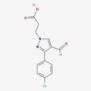 3-[3-(4-Chlorophenyl)-4-formylpyrazolyl]propanoic acid