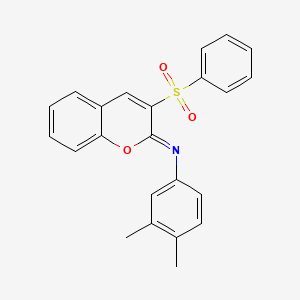 (Z)-3,4-dimethyl-N-(3-(phenylsulfonyl)-2H-chromen-2-ylidene)aniline