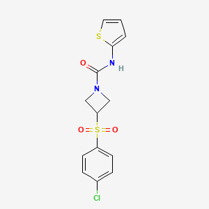 3-(4-chlorobenzenesulfonyl)-N-(thiophen-2-yl)azetidine-1-carboxamide