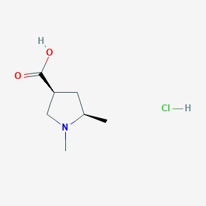 molecular formula C7H14ClNO2 B2580193 (3S,5R)-1,5-Dimethylpyrrolidine-3-carboxylic acid;hydrochloride CAS No. 2343963-77-7