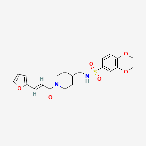 (E)-N-((1-(3-(furan-2-yl)acryloyl)piperidin-4-yl)methyl)-2,3-dihydrobenzo[b][1,4]dioxine-6-sulfonamide