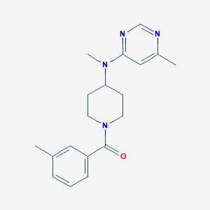 molecular formula C19H24N4O B2580199 [4-[Methyl-(6-methylpyrimidin-4-yl)amino]piperidin-1-yl]-(3-methylphenyl)methanone CAS No. 2415585-10-1