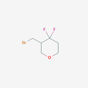 molecular formula C6H9BrF2O B2580206 3-(Bromomethyl)-4,4-difluorooxane CAS No. 2375274-71-6
