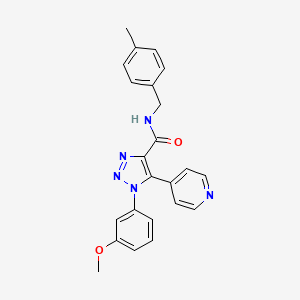 molecular formula C23H21N5O2 B2580209 1-(3-methoxyphenyl)-N-(4-methylbenzyl)-5-(pyridin-4-yl)-1H-1,2,3-triazole-4-carboxamide CAS No. 1326864-05-4