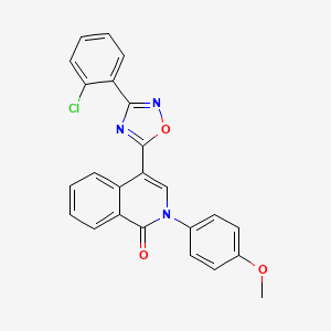 molecular formula C24H16ClN3O3 B2580211 4-(3-(2-chlorophenyl)-1,2,4-oxadiazol-5-yl)-2-(4-methoxyphenyl)isoquinolin-1(2H)-one CAS No. 1359423-59-8