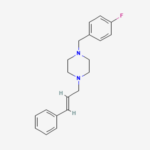 molecular formula C20H23FN2 B2580226 1-(4-fluorobenzyl)-4-[(2E)-3-phenylprop-2-en-1-yl]piperazine CAS No. 414875-30-2