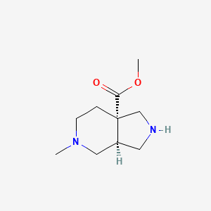 molecular formula C10H18N2O2 B2580230 methyl (3aS,7aS)-5-methyl-octahydro-1H-pyrrolo[3,4-c]pyridine-7a-carboxylate CAS No. 1807937-98-9
