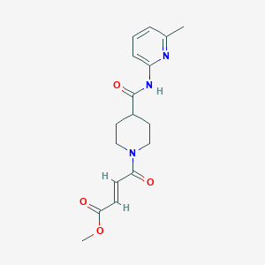 Methyl (E)-4-[4-[(6-methylpyridin-2-yl)carbamoyl]piperidin-1-yl]-4-oxobut-2-enoate