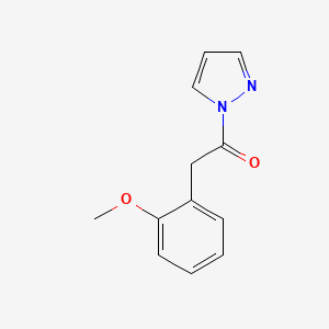 molecular formula C12H12N2O2 B2580242 2-(2-methoxyphenyl)-1-(1H-pyrazol-1-yl)ethanone CAS No. 957290-52-7