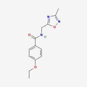 molecular formula C13H15N3O3 B2580250 4-ethoxy-N-((3-methyl-1,2,4-oxadiazol-5-yl)methyl)benzamide CAS No. 1235185-99-5